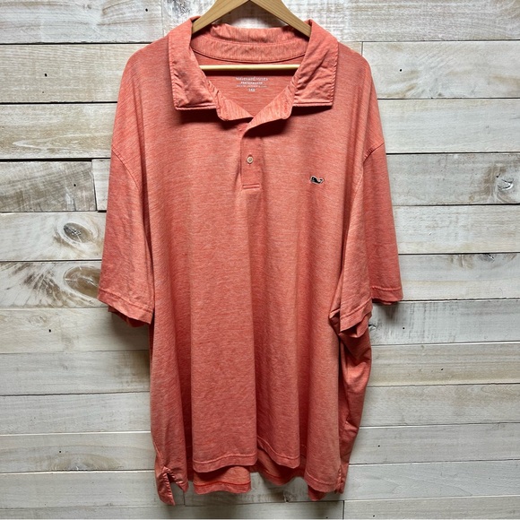 Vineyard Vines Other - Vineyard Vines Performance Shirt Mens 5XB Orange PoloS tretch Short Sleeve